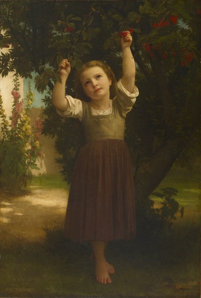 El recolector de cerezas de William Adolphe Bouguereau